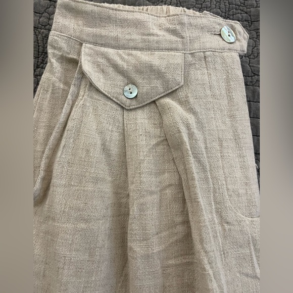 NWOT Allie Rose Linen Trouser Pants - Picture 6 of 8